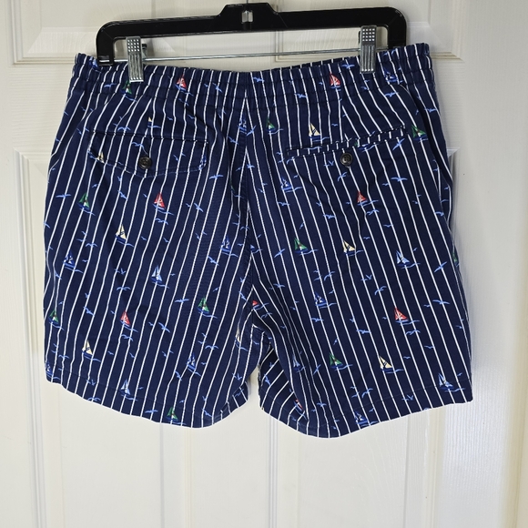 Nautical Navy Striped Polo Ralph Lauren Men's Swim Shorts M - Picture 5 of 9